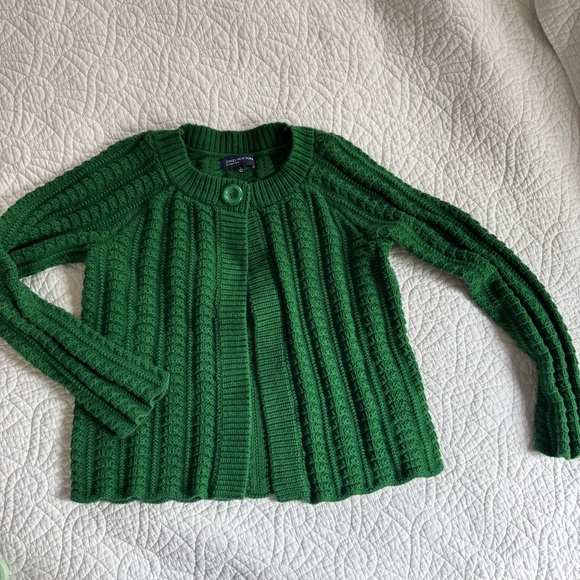 Jones New York Sweaters - Green 100% Cotton Cardigan